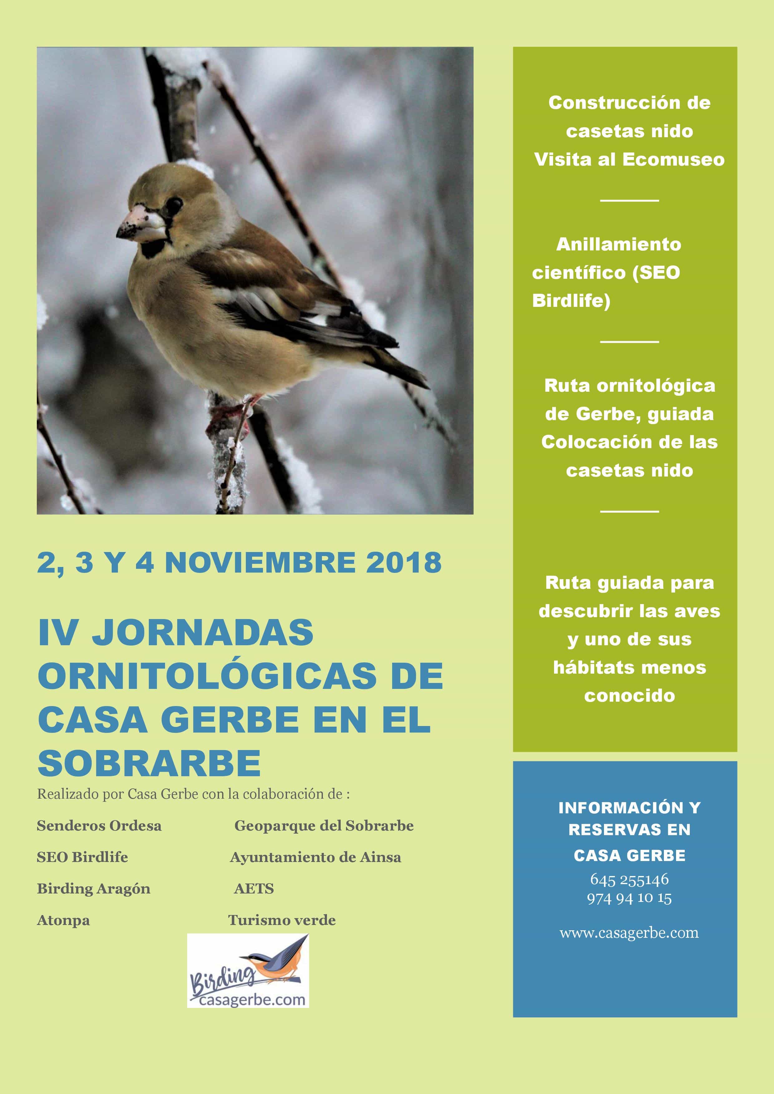IV Jornadas ornitológicas de Casa Gerbe en el Sobrarbe